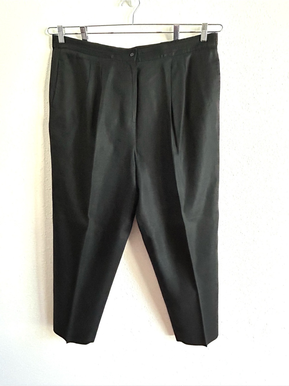 Vintage Lord & Taylor Wool Pants Trousers Women's Plus Sz 20W Black Pleated